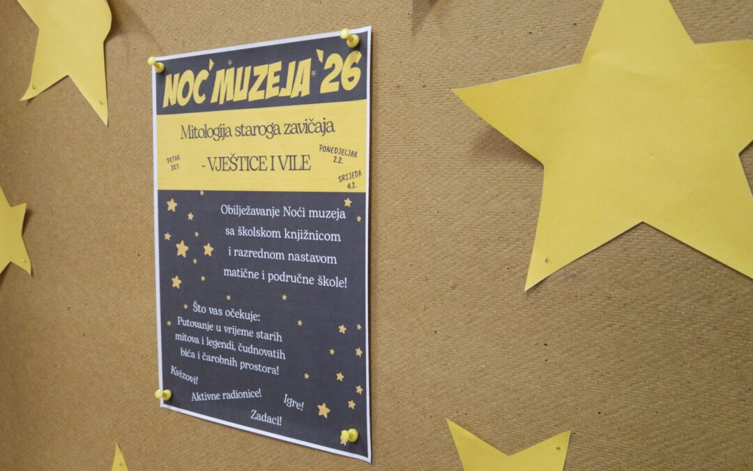 Školska knjižnica slavi Noć muzeja u razrednoj nastavi