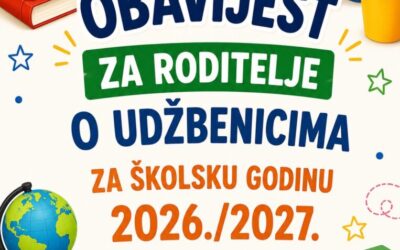 Popis odabranih udžbenika i dodatnih obrazovnih materijala za školsku godinu 2026./2027. i Odluka o korištenju komercijalnih drugih obrazovnih materijala za školsku godinu 2026./2027.
